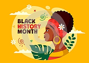 Black History Month Vector Design Illustration to Commemorate the Great Struggle and Contributions of the Black Community