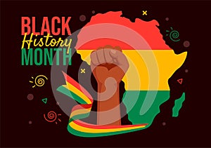 Black History Month Vector Design Illustration to Commemorate the Great Struggle and Contributions of the Black Community