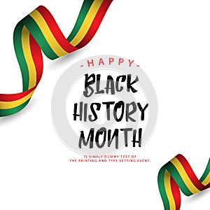 Black History Month Vector Template Design Illustration