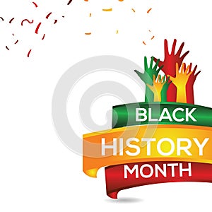 Black History Month Vector Template Design Illustration