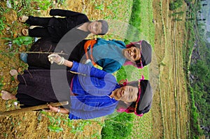 Black Hmong family