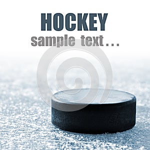 Black hockey puck