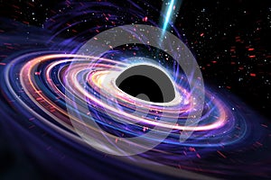 Black Hole 3D Illustration