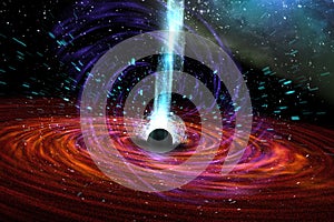 Black Hole 3D Illustration