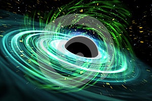 Black Hole 3D Illustration