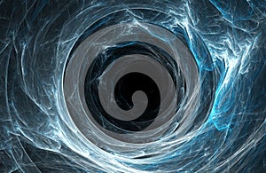 Black hole for blue swirl