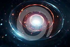 black hole, bright circle light, sci-fi concept, Generated AI