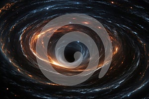 Black Hole at the Center of Milky Way Galaxy. Generative AI.