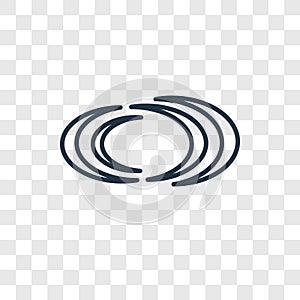 Black hole concept vector linear icon isolated on transparent ba