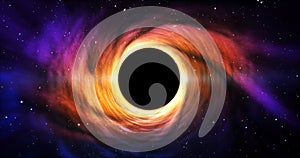 Black hole in galaxy center space