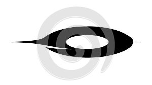 Black Hole Line Icon, Abstract Physics Concept, vector design Generative AI