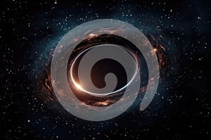 Black hole in outer space. Generative AI