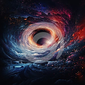 Black Hole Pulling in Space and Galaxies with a Star on the Event Horizon