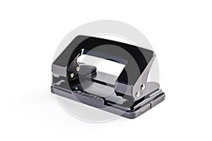 Black hole punch for paper on white background. Closeup