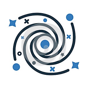 Black, hole, space, astronomy icon. Editable vector graphics.