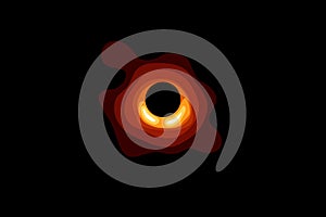 Black hole in space. Science vector illustration