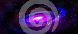 black hole and spiral nebula vector background.