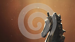 Black horse figure dust hd footage