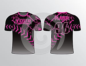 Black hot pink with softball stich mark jersey template