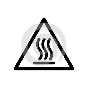 Black Hot surface Caution symbol For banner, general design print and websites.