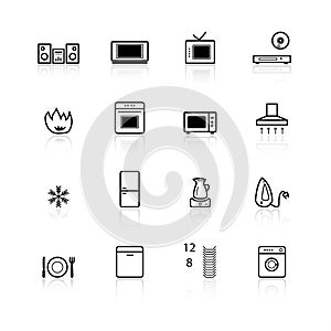 Black household appliances ico photo