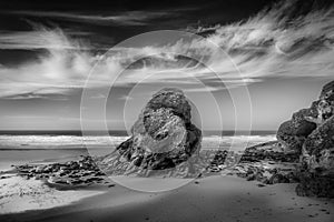 Black Humphrey Rock, Whipsiderry Beach,Newquay, Cornwall photo
