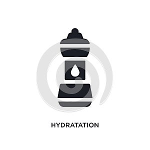 black hydratation isolated vector icon. simple element illustration from gym and fitness concept vector icons. hydratation photo