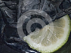Black ice and yellow lemon