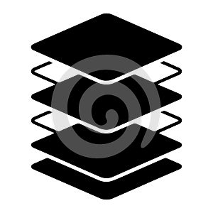Stacked layers icon graphic
