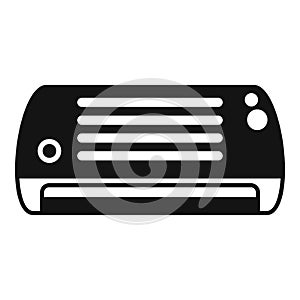 Black icon of a dvd player