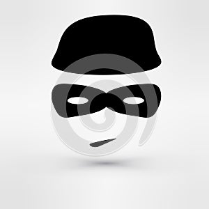 Black Icon thief. Vector