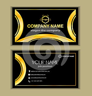 Black ID Card Luxury and charming vintage design