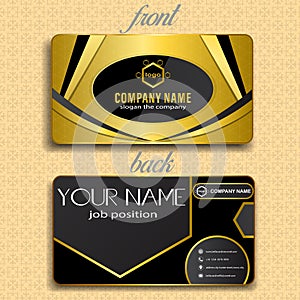 Black ID Card Luxury and charming vintage design