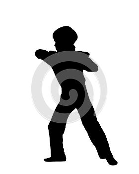 Black image of young ninja