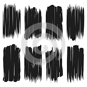 Black ink brush strokes