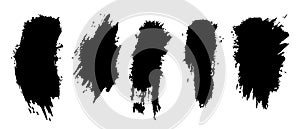 Black Ink Splashes Abstract Background Texture