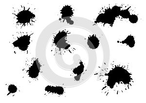 Black ink splatter