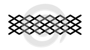 Black Interlaced Lattice Geometric Pattern Art, vector design Generative AI