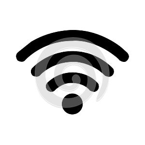 Black internet icon on white background