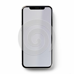 Black Iphone X With Empty Screen - Modern Smartphone Isolated