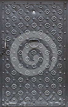 Black iron door