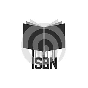 Black isbn with barcode and book