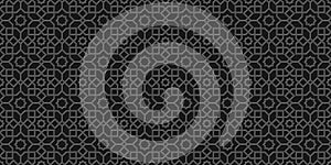 Black islamic background, arabic pattern,carved style photo