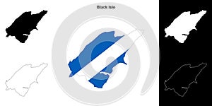 Black Isle outline map