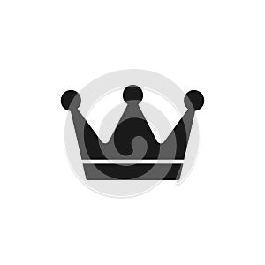 Black isolated icon of crown on white background. Silhouette of crown. Symbol of authority and power