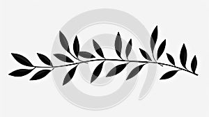 Black Isolated Leaf Clip Art For Desktop - 3840x2160 - Donald Judd Style photo