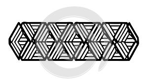 Black Isometric Cube Pattern Vector, Modern Geometric Background Design, vector design Generative AI