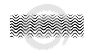 Horizontal wavy lines, abstract texture, vector design Generative AI