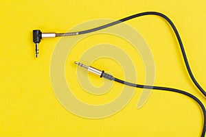 Black jack plug on the yellow background