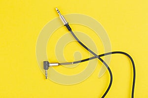 Black jack plug on the yellow background